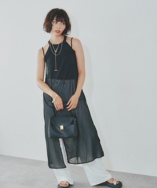 BARRETTA（バレッタ）の「シースルーレイヤードワンピース（ワンピース・レディース・ホワイト/ブラウン/ブラック・FREE）」の15枚目の写真