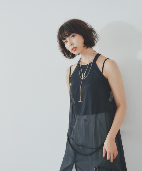 BARRETTA（バレッタ）の「シースルーレイヤードワンピース（ワンピース・レディース・ホワイト/ブラウン/ブラック・FREE）」の17枚目の写真