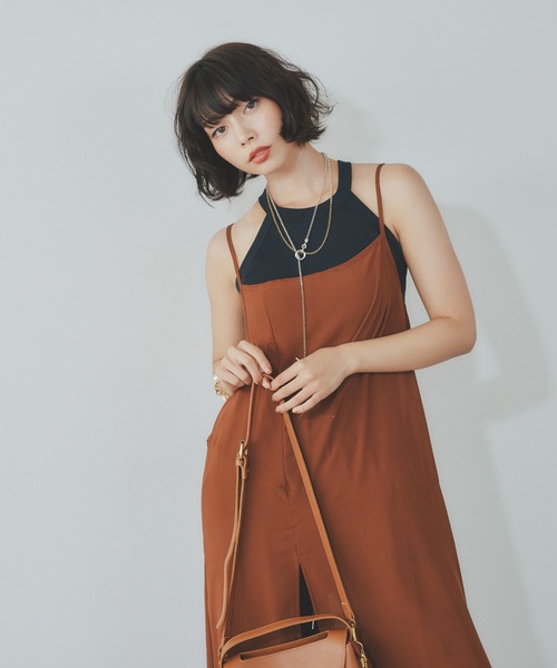 BARRETTA（バレッタ）の「シースルーレイヤードワンピース（ワンピース・レディース・ホワイト/ブラウン/ブラック・FREE）」の19枚目の写真