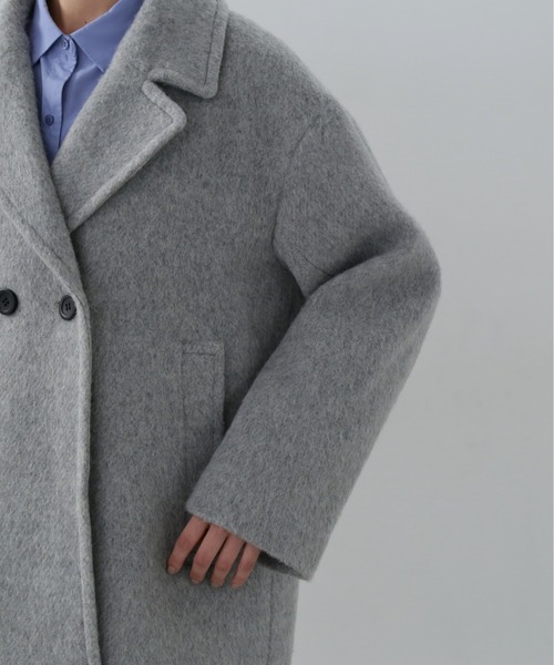 N.（N. Natural Beauty Basic）（エヌエヌナチュラルビューティーベーシック）の「◆ウールシャギーミディコート（ピーコート・レディース・グレー/モカ・MEDIUM/SMALL）」の11枚目の写真