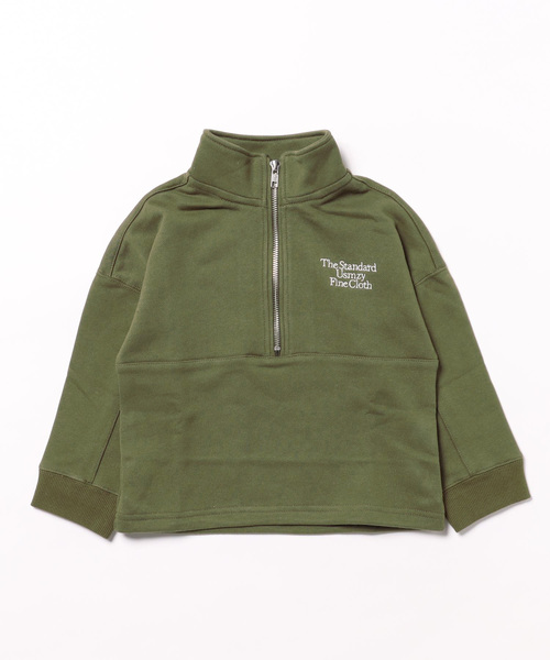 Smoothy（スムージー）の「SMOOTHY Harf Zip sweat / スムージー ハーフジップスウェット（スウェット・キッズ・ヘザーグレー/カーキ/パープル・SMALL/MEDIUM/LARGE/X-LARGE）」の3枚目の写真