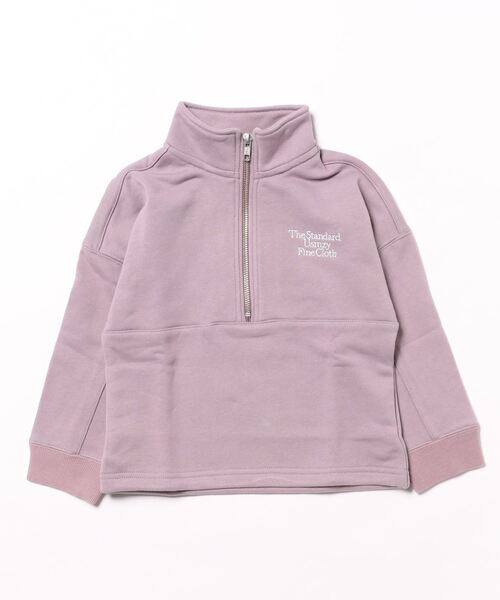 Smoothy（スムージー）の「SMOOTHY Harf Zip sweat / スムージー ハーフジップスウェット（スウェット・キッズ・ヘザーグレー/カーキ/パープル・SMALL/MEDIUM/LARGE/X-LARGE）」の5枚目の写真