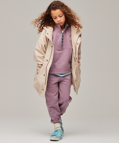 Smoothy（スムージー）の「SMOOTHY Harf Zip sweat / スムージー ハーフジップスウェット（スウェット・キッズ・ヘザーグレー/カーキ/パープル・SMALL/MEDIUM/LARGE/X-LARGE）」の6枚目の写真