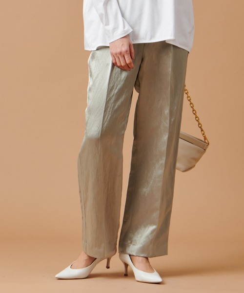 marmors（マルモア）の「【marmors】satin wide pants（その他パンツ・レディース・オフホワイト/グレイッシュベージュ/ブラック・36/38）」の3枚目の写真