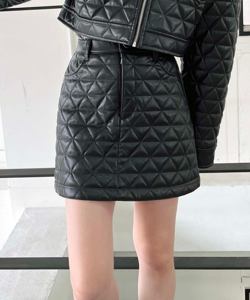 SPIRALGIRL（スパイラルガール）の「キルティングミニスカート（スカート・レディース・ブラック系/ブルー・FREE）」の13枚目の写真