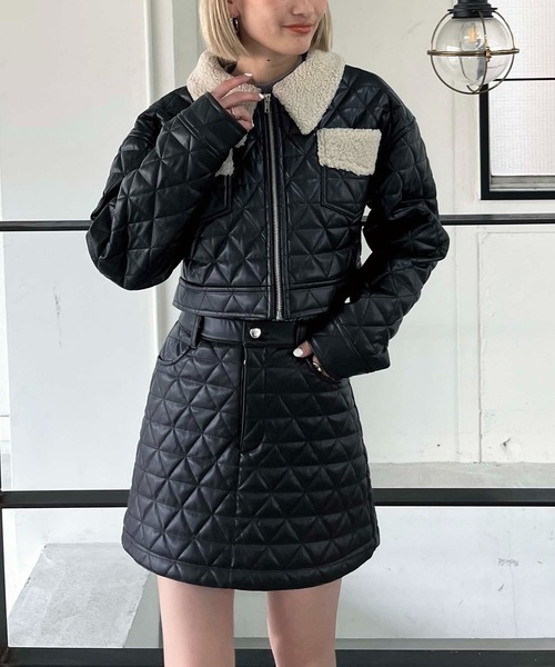 SPIRALGIRL（スパイラルガール）の「キルティングミニスカート（スカート・レディース・ブラック系/ブルー・FREE）」の15枚目の写真