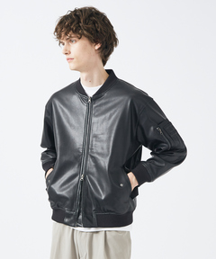 BEAUTY&YOUTH UNITED ARROWS レザー MIL ブルゾン シープレザー MIL ブルゾン