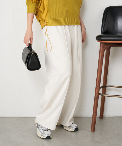 Jena espace merveilleux（ジェナ　エスパスメルヴェイユ）の「【新色登場・サイズ展開あり】ウールライクイージーパンツ（その他パンツ・レディース・アイボリー/チャコールグレー/ベージュ/ブラック/ブラウン/ベージュ系その他・1/2）」の11枚目の写真