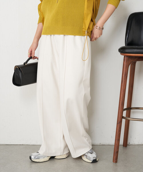 Jena espace merveilleux（ジェナ　エスパスメルヴェイユ）の「【新色登場・サイズ展開あり】ウールライクイージーパンツ（その他パンツ・レディース・アイボリー/チャコールグレー/ベージュ/ブラック/ブラウン/ベージュ系その他・1/2）」の12枚目の写真
