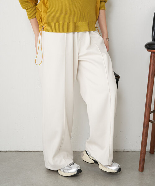 Jena espace merveilleux（ジェナ　エスパスメルヴェイユ）の「【新色登場・サイズ展開あり】ウールライクイージーパンツ（その他パンツ・レディース・アイボリー/チャコールグレー/ベージュ/ブラック/ブラウン/ベージュ系その他・1/2）」の16枚目の写真