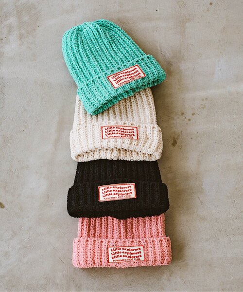 セール】ワッペンデザインニット帽（ニットキャップ/ビーニー）｜p