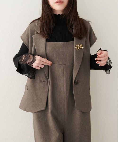 natural couture（ナチュラルクチュール）の「ショートフレンチジャケット（その他アウター・レディース・その他1/ブラウン/ブラック・FREE）」の12枚目の写真