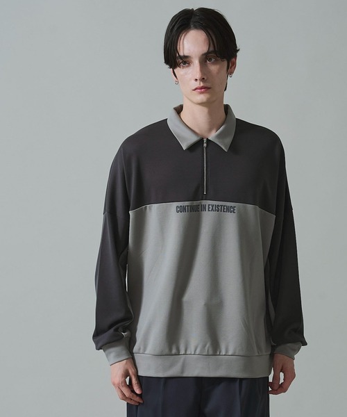 BROWNY(ブラウニー)の「BROWNY/ドルマンポンチハーフZIPプルオーバー(スウェット・メンズ・ブルー/ブラック/ダークグレー・LARGE/MEDIUM)」の3枚目の写真