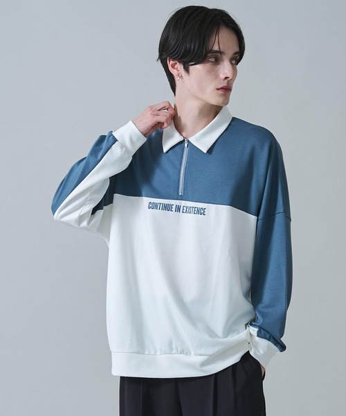 BROWNY(ブラウニー)の「BROWNY/ドルマンポンチハーフZIPプルオーバー(スウェット・メンズ・ブルー/ブラック/ダークグレー・LARGE/MEDIUM)」の15枚目の写真