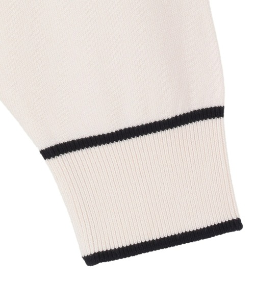 TOKYO SHIRTS（トウキョウシャツ）の「配色ボウタイプルオーバー レディース（ニット/セーター・レディース・グレー/オフホワイト/ネイビー・M/L/LL）」の7枚目の写真