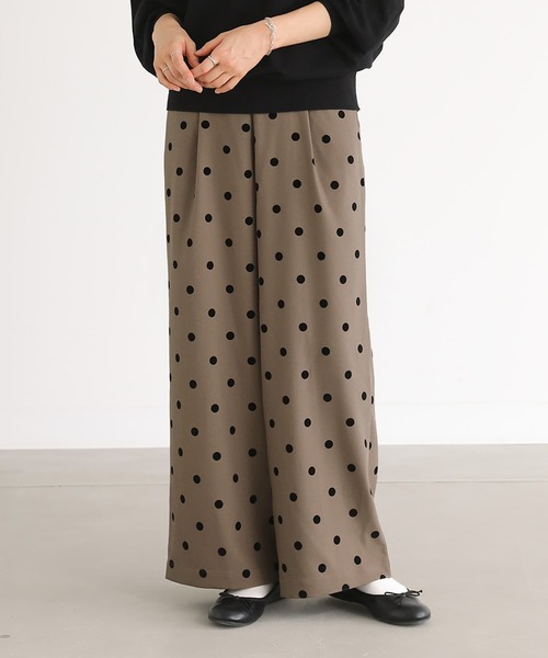 n'OrLABEL（ノアールレーベル）の「『フロッキードットワイドパンツ』（その他パンツ・レディース・チャコール/モカ・2/1）」の21枚目の写真