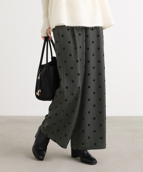 n'OrLABEL（ノアールレーベル）の「『フロッキードットワイドパンツ』（その他パンツ・レディース・チャコール/モカ・2/1）」の18枚目の写真
