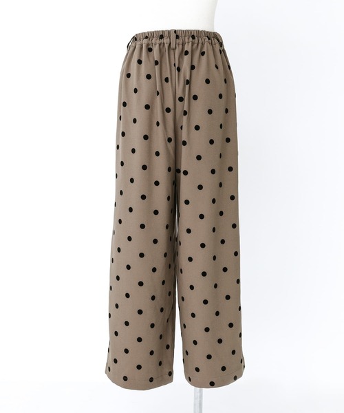 n'OrLABEL（ノアールレーベル）の「『フロッキードットワイドパンツ』（その他パンツ・レディース・チャコール/モカ・2/1）」の13枚目の写真