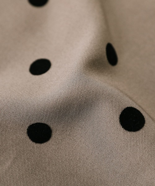 n'OrLABEL（ノアールレーベル）の「『フロッキードットワイドパンツ』（その他パンツ・レディース・チャコール/モカ・2/1）」の7枚目の写真