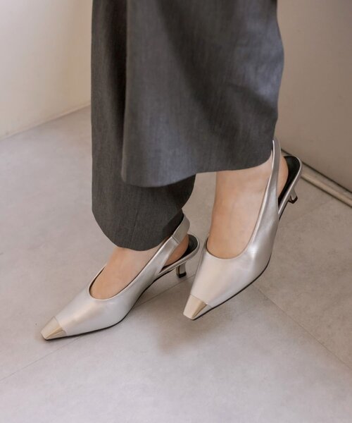 ear PAPILLONNER（イアパピヨネ）の「《牛革》ポイントトゥパンプス【SUM1 STYLE(スミスタイル)】（パンプス・レディース・ブラック/シルバー・22.5cm/23.5cm/24.5cm）」の12枚目の写真