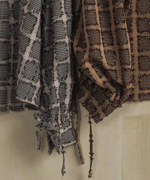 I_am（アイアム）の「drawstring block tops / ドローストリングブロックトップス（Tシャツ/カットソー・レディース・ブラック/キャメル・FREE）」の4枚目の写真