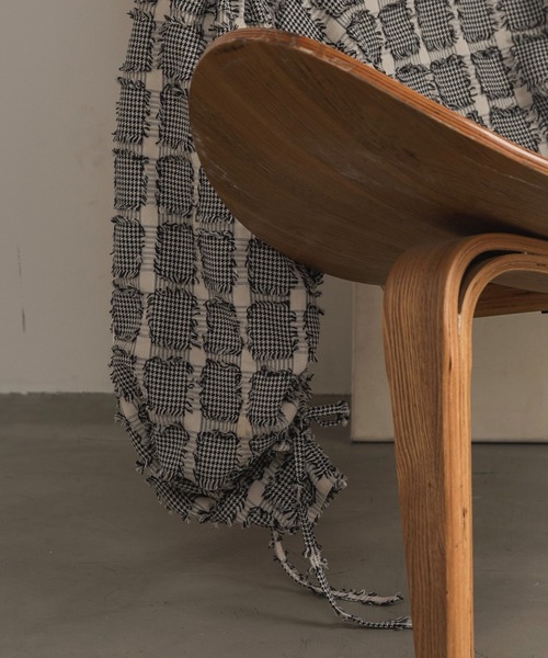 I_am（アイアム）の「drawstring block tops / ドローストリングブロックトップス（Tシャツ/カットソー・レディース・ブラック/キャメル・FREE）」の5枚目の写真