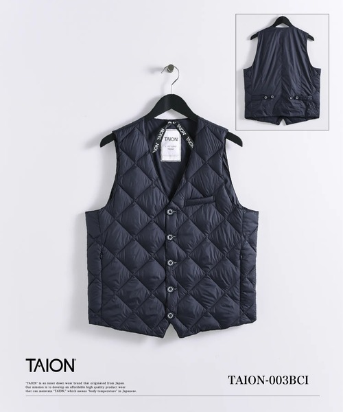 TAION(タイオン)の「【TAION(タイオン)】〈メンズ〉シティ シングルボタン ダウンジレ(ダウンベスト・メンズ・ネイビー/ブラック/チャコール/チャコールグレー/ダークネイビー/オリーブ・XL/L/M/S/2XL/3XL)」の18枚目の写真