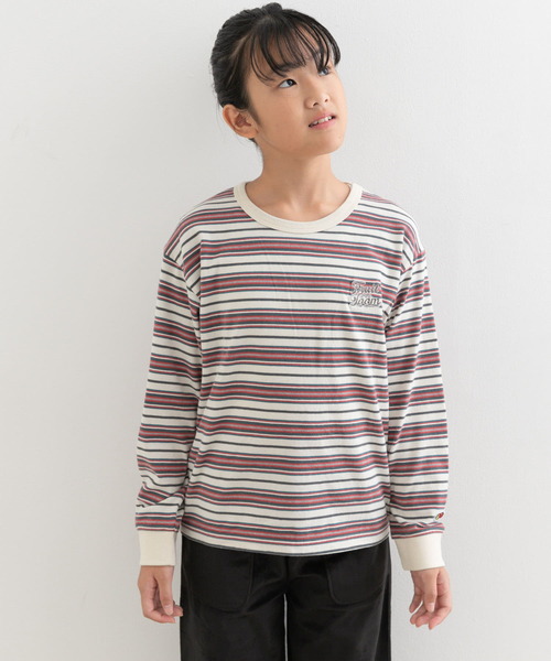 FRUIT OF THE LOOM（フルーツオブザルーム）の「『別注』FRUIT OF THE LOOM×DOORS　ボーダー長袖Tシャツ（Tシャツ/カットソー・キッズ・アイボリー/グリーン/ネイビー・110/120/130/140）」の11枚目の写真