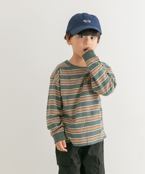 FRUIT OF THE LOOM（フルーツオブザルーム）の「『別注』FRUIT OF THE LOOM×DOORS　ボーダー長袖Tシャツ（Tシャツ/カットソー・キッズ・アイボリー/グリーン/ネイビー・110/120/130/140）」の14枚目の写真