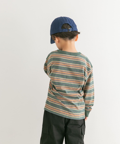 FRUIT OF THE LOOM（フルーツオブザルーム）の「『別注』FRUIT OF THE LOOM×DOORS　ボーダー長袖Tシャツ（Tシャツ/カットソー・キッズ・アイボリー/グリーン/ネイビー・110/120/130/140）」の16枚目の写真