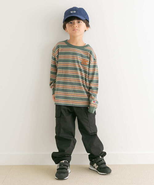 FRUIT OF THE LOOM（フルーツオブザルーム）の「『別注』FRUIT OF THE LOOM×DOORS　ボーダー長袖Tシャツ（Tシャツ/カットソー・キッズ・アイボリー/グリーン/ネイビー・110/120/130/140）」の18枚目の写真