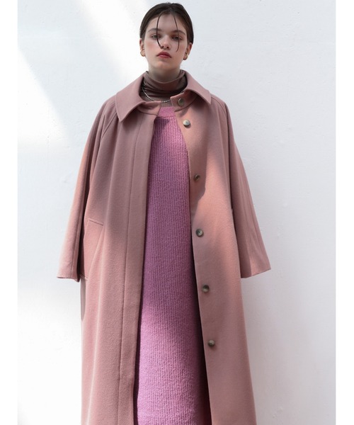 Katrin TOKYO(カトリーントーキョー)の「【Japan Made】back button wool coat(チェスターコート・レディース・ピンク系その他/ブラウン・FREE)」の2枚目の写真