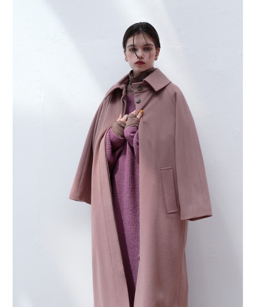 Katrin TOKYO(カトリーントーキョー)の「【Japan Made】back button wool coat(チェスターコート・レディース・ピンク系その他/ブラウン・FREE)」の4枚目の写真