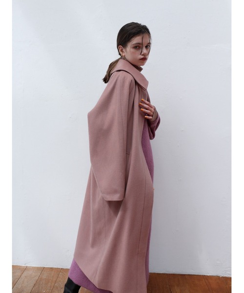 Katrin TOKYO(カトリーントーキョー)の「【Japan Made】back button wool coat(チェスターコート・レディース・ピンク系その他/ブラウン・FREE)」の6枚目の写真