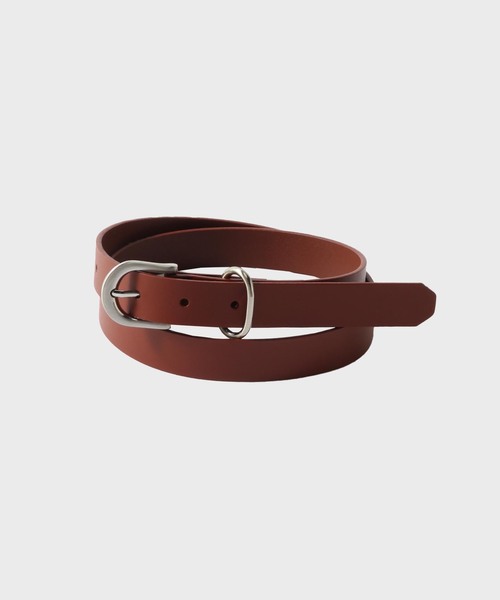 B.C STOCK(ベーセーストック)の「2point buckle レザーベルト(ベルト・メンズ・ブラウン/ブラック・MEDIUM/LARGE)」の1枚目の写真