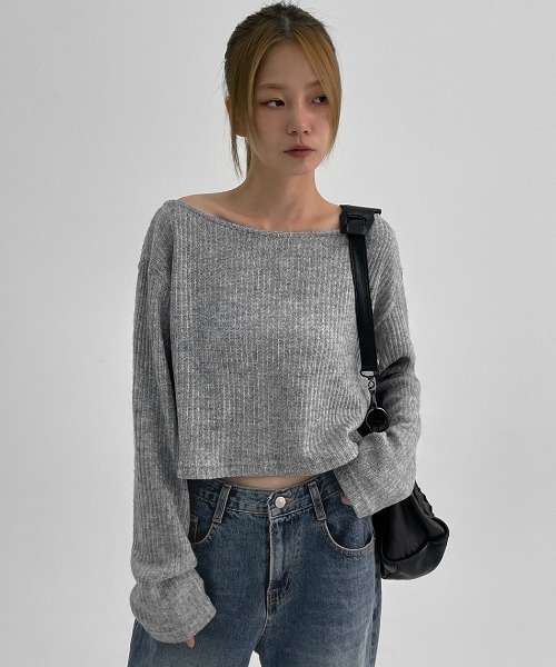 BLACKUP（ブラックアップ）の「[MADE] ラトスウール長袖Tシャツ（Tシャツ/カットソー・レディース・ブルー/グレー/ブラック・ONESIZE）」の13枚目の写真