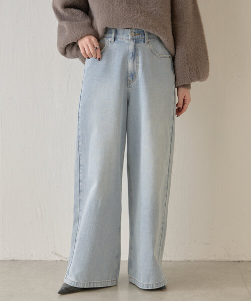 Jena espace merveilleux（ジェナ　エスパスメルヴェイユ）の「【サイズ展開あり】ワイドデニムパンツ（その他パンツ・レディース・サックスブルー/ブラック/ブルー・36/38）」の5枚目の写真