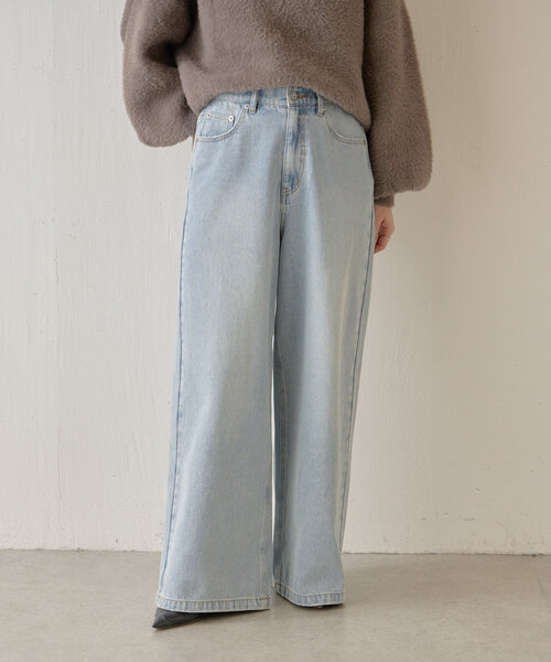 Jena espace merveilleux（ジェナ　エスパスメルヴェイユ）の「【サイズ展開あり】ワイドデニムパンツ（その他パンツ・レディース・サックスブルー/ブラック/ブルー・36/38）」の6枚目の写真