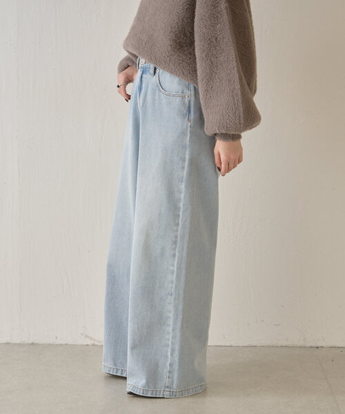 セール】【サイズ展開あり】ワイドデニムパンツ（その他パンツ