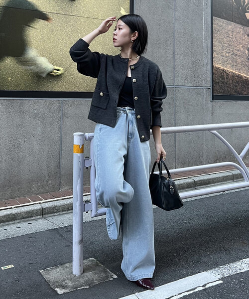 Jena espace merveilleux（ジェナ　エスパスメルヴェイユ）の「【サイズ展開あり】ワイドデニムパンツ（その他パンツ・レディース・サックスブルー/ブラック/ブルー・36/38）」の10枚目の写真