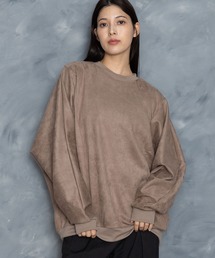 faux suede dolman sleeve cutsew/スウェードタッチ ドルマンスリーブ カットソー