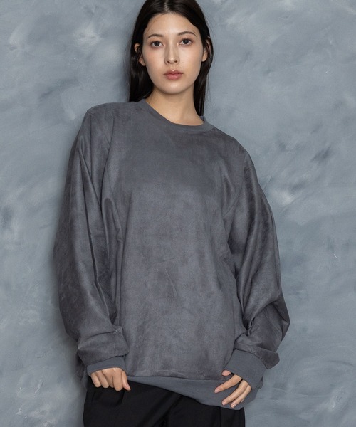Starting Over(スターティングオーバー)の「faux suede dolman sleeve cutsew/スウェードタッチ ドルマンスリーブ カットソー(スウェット・メンズ・ブラック/チャコールグレー/オフホワイト/サックスブルー/グレイッシュベージュ・M/XL/L)」の3枚目の写真
