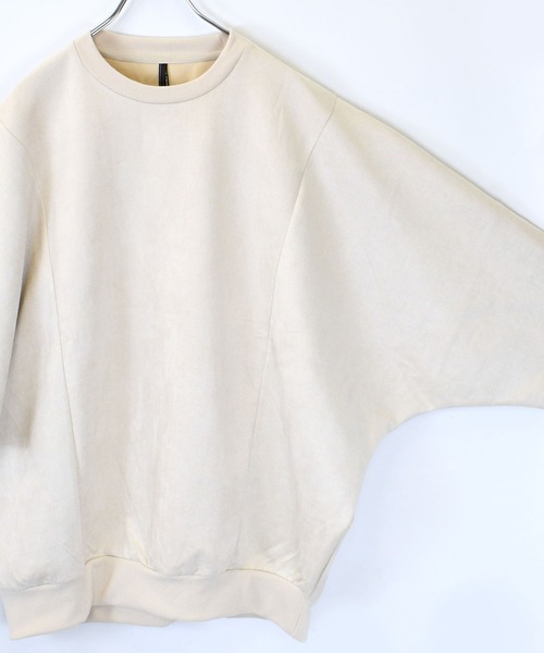 Starting Over(スターティングオーバー)の「faux suede dolman sleeve cutsew/スウェードタッチ ドルマンスリーブ カットソー(スウェット・メンズ・ブラック/チャコールグレー/オフホワイト/サックスブルー/グレイッシュベージュ・M/XL/L)」の11枚目の写真