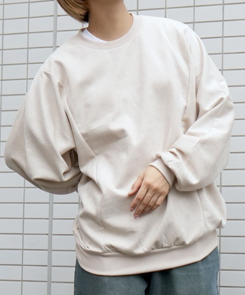 Starting Over(スターティングオーバー)の「faux suede dolman sleeve cutsew/スウェードタッチ ドルマンスリーブ カットソー(スウェット・メンズ・ブラック/チャコールグレー/オフホワイト/サックスブルー/グレイッシュベージュ・M/XL/L)」の16枚目の写真