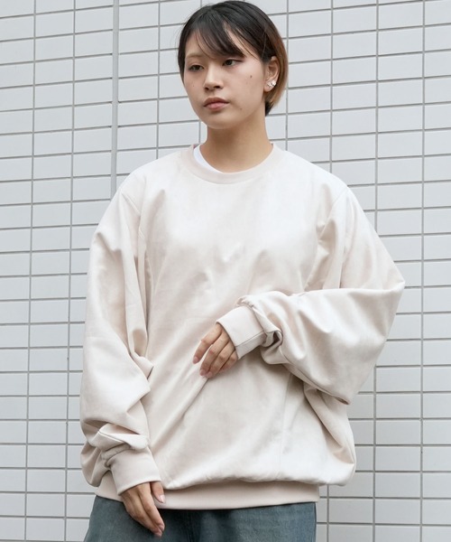 Starting Over(スターティングオーバー)の「faux suede dolman sleeve cutsew/スウェードタッチ ドルマンスリーブ カットソー(スウェット・メンズ・ブラック/チャコールグレー/オフホワイト/サックスブルー/グレイッシュベージュ・M/XL/L)」の17枚目の写真