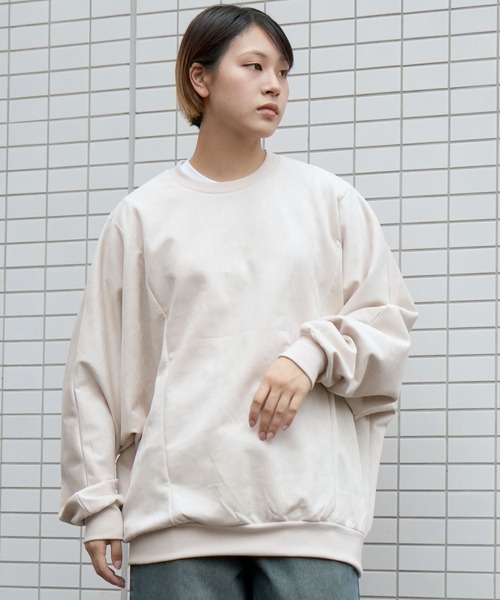 Starting Over(スターティングオーバー)の「faux suede dolman sleeve cutsew/スウェードタッチ ドルマンスリーブ カットソー(スウェット・メンズ・ブラック/チャコールグレー/オフホワイト/サックスブルー/グレイッシュベージュ・M/XL/L)」の19枚目の写真