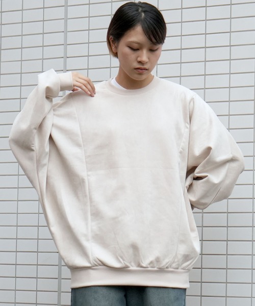 Starting Over(スターティングオーバー)の「faux suede dolman sleeve cutsew/スウェードタッチ ドルマンスリーブ カットソー(スウェット・メンズ・ブラック/チャコールグレー/オフホワイト/サックスブルー/グレイッシュベージュ・M/XL/L)」の20枚目の写真