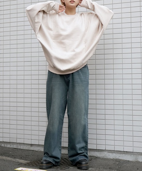 Starting Over(スターティングオーバー)の「faux suede dolman sleeve cutsew/スウェードタッチ ドルマンスリーブ カットソー(スウェット・メンズ・ブラック/チャコールグレー/オフホワイト/サックスブルー/グレイッシュベージュ・M/XL/L)」の22枚目の写真