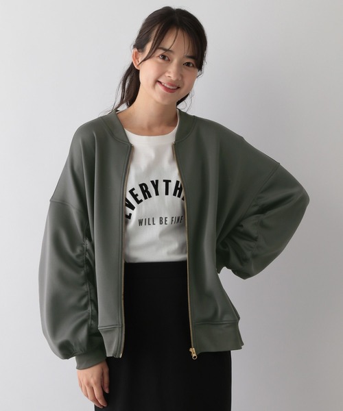 GLOBAL WORK Smile Seed Store(グローバルワーク スマイルシードストア)の「上品ジップブルゾン/129675(パーカー・レディース・ブラック/ベージュ/チャコール・SMALL/MEDIUM/X-LARGE/LARGE)」の6枚目の写真