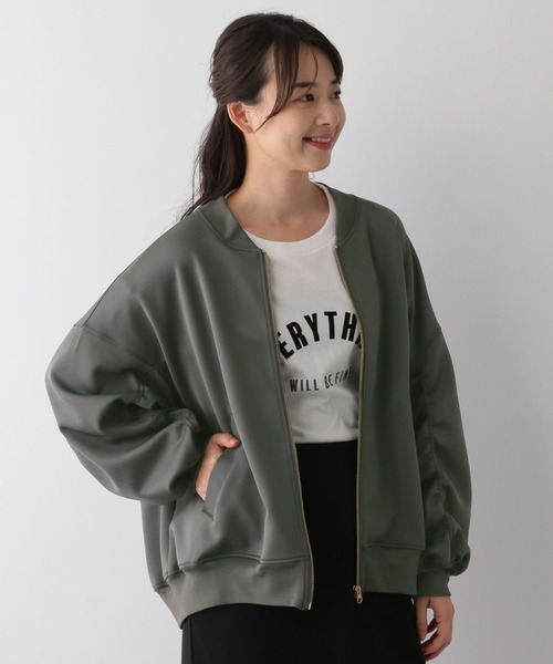 GLOBAL WORK Smile Seed Store(グローバルワーク スマイルシードストア)の「上品ジップブルゾン/129675(パーカー・レディース・ブラック/ベージュ/チャコール・SMALL/MEDIUM/X-LARGE/LARGE)」の7枚目の写真